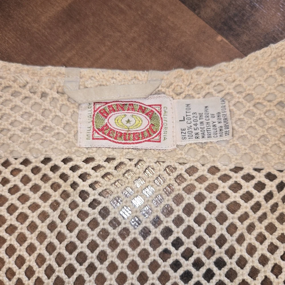 Vintage Safari Fishing Vest Khaki [Large] Pockets Sportsman Outdoorsman Camping